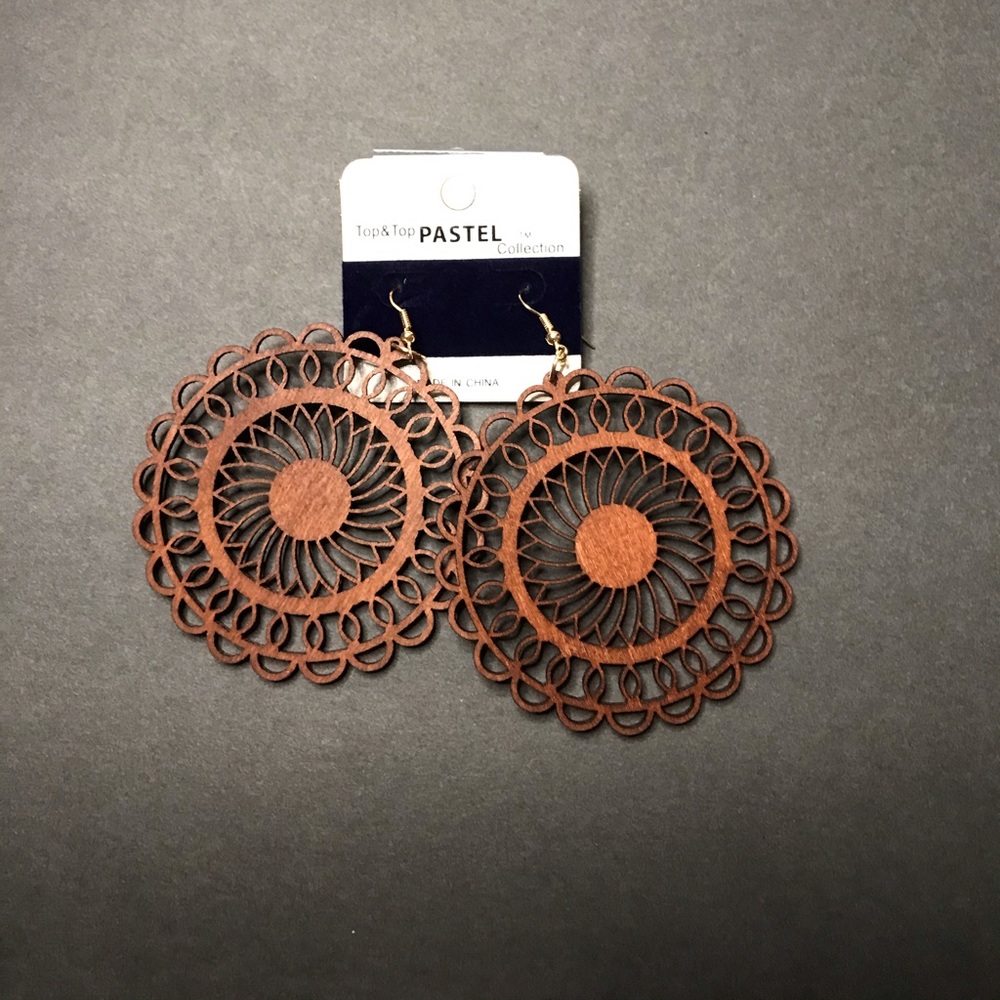 Brown Wooden Earrings